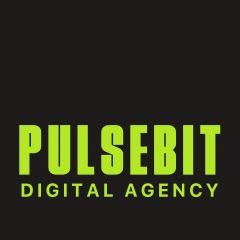 Pulsebit wordmark on black puzzle option
